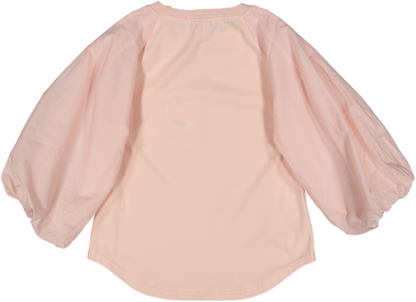 Pink Peach Puffle Sleeve Tee Shirt