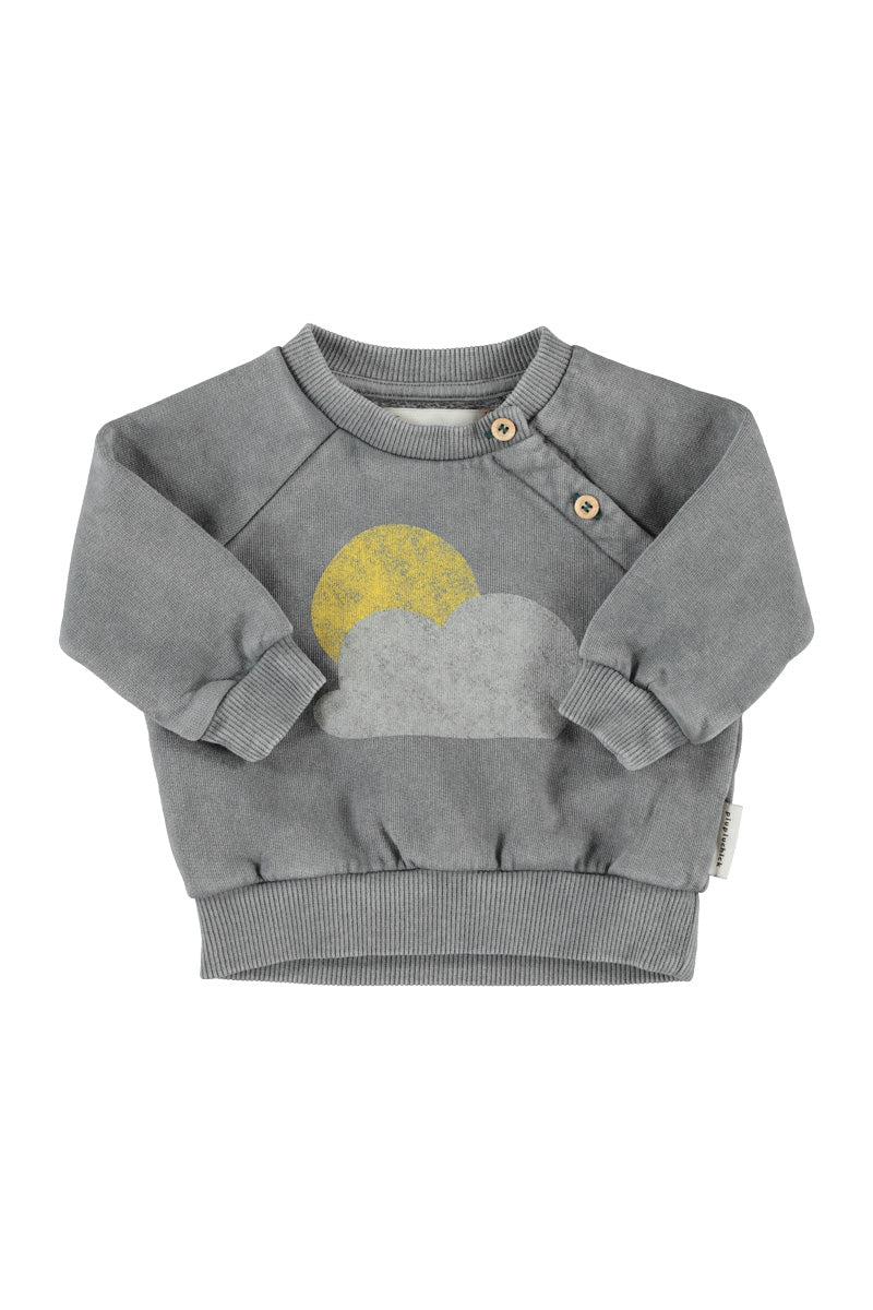 Piupiuchick Grey Sun &amp; Cloud Print Sweatshirt
