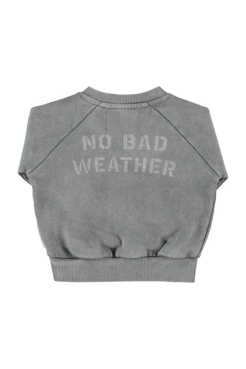Piupiuchick Grey Sun &amp; Cloud Print Sweatshirt