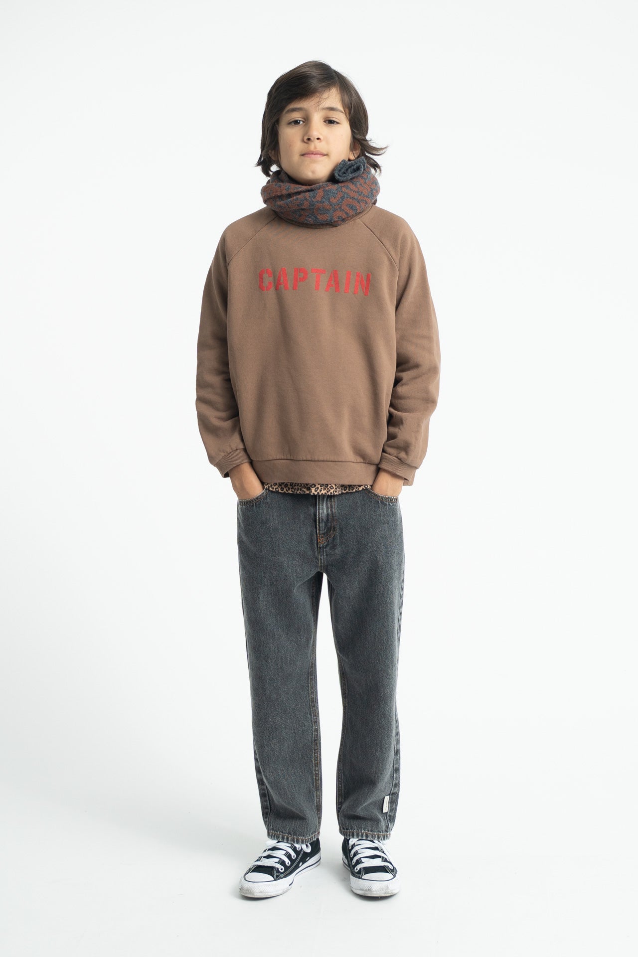 Piupiuchick Brown Print Sweatshirt