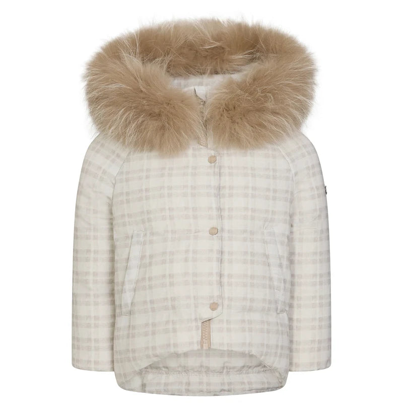 IBIS Baby Taupe Plaid Coat