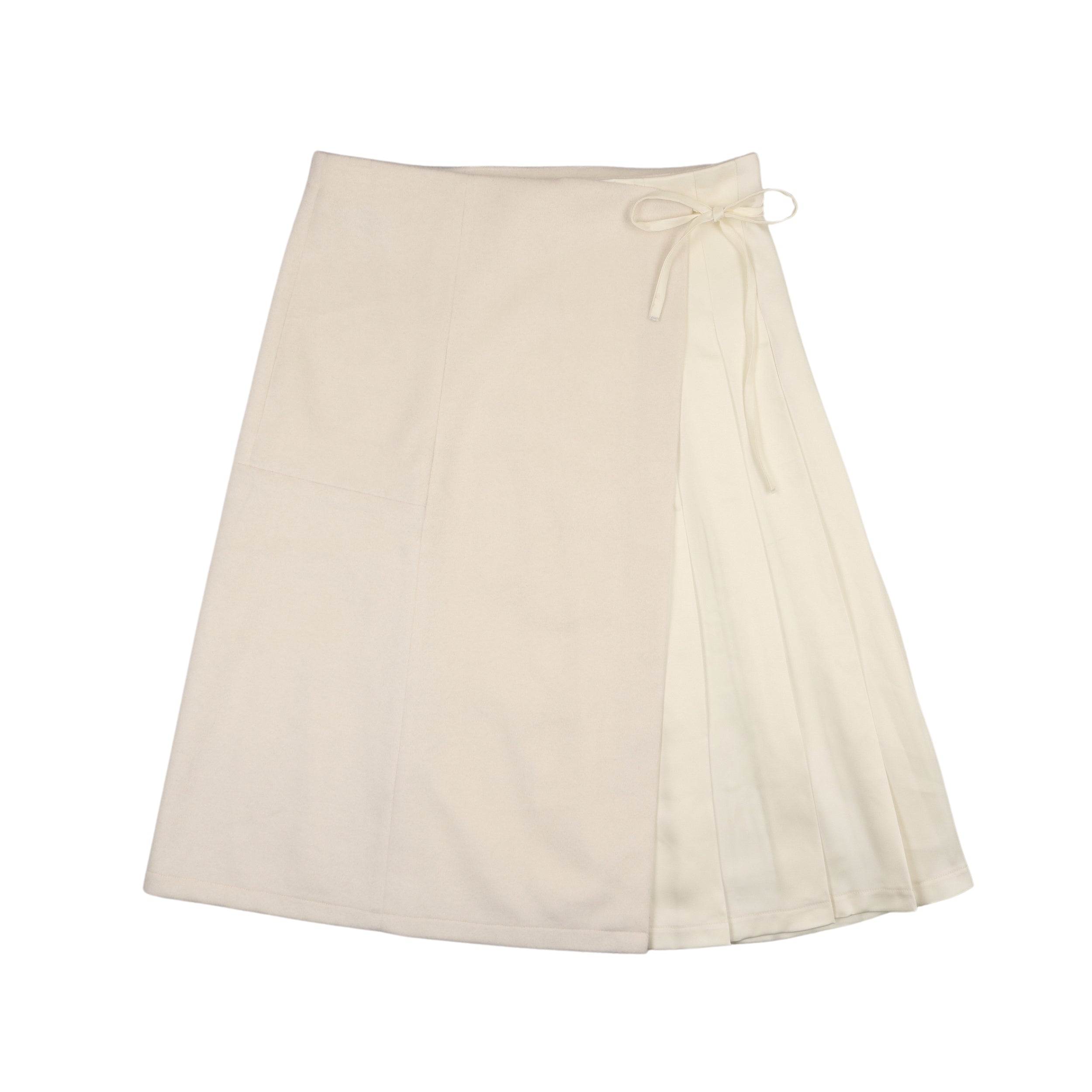 Urban Edge White Pleated Wrap Skirt