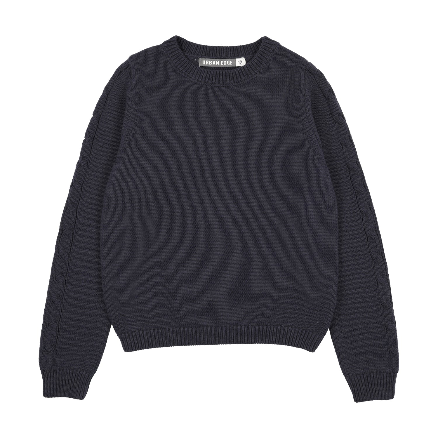 Urban Edge Navy Chunky Knit Crewneck