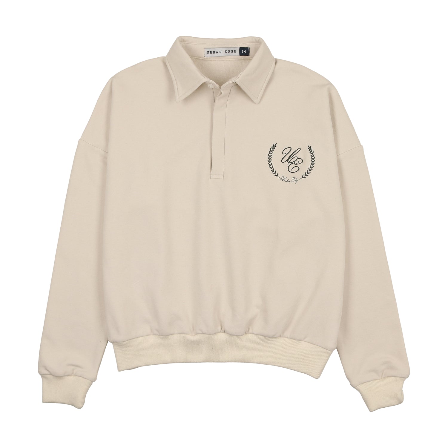 Urban Edge Ecru Polo Sweatshirt