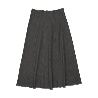 Urban Edge Black Denim Paneled Skirt