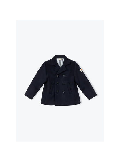 Arsene Navy Wool Peacoat